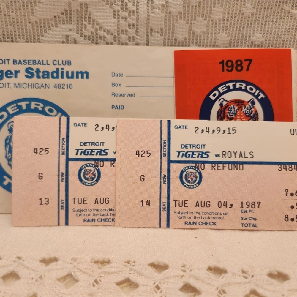 Ephemera - Detroit Tigers 1987 Collectibles